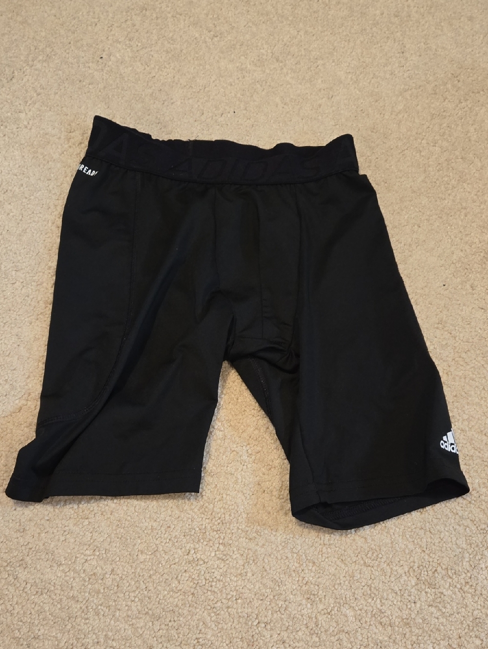 Adidas Youth Large Compression Shorts With Cup Holder